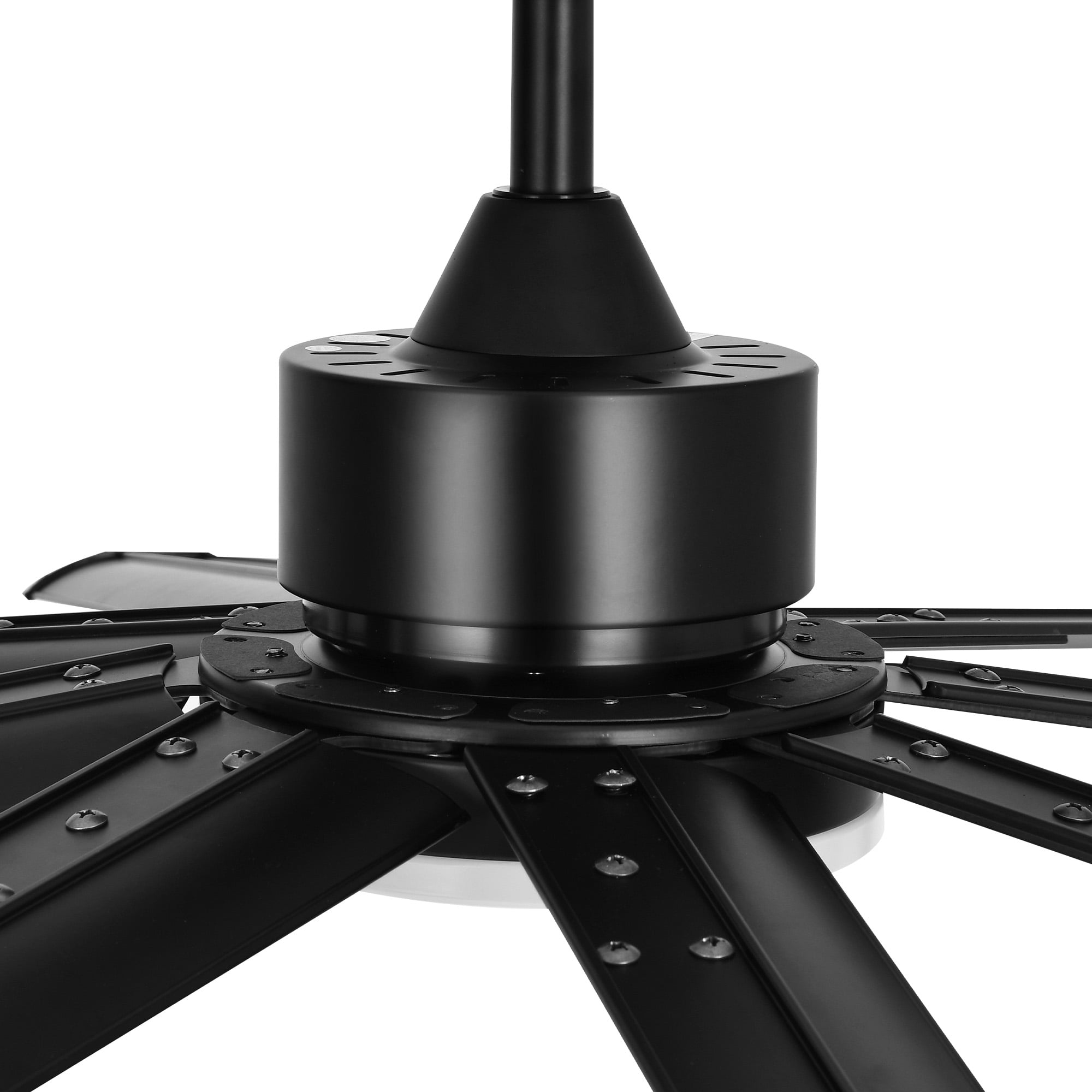 Dextrus 80 inch Large Industrial Ceiling Fan with Light and Remote, Indoor Ceiling Fan with 8 Blades,6 Speed for Porch Garage Shop, Black