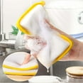 thumbnail image 5 of Cinvoph 10 Pack Scrub Dishcloth for Kitchen Double-Sided Non-Scratch Dish Cleaning Cloths Reusable Heavy Duty Scrubber with Scouring Power for Dishes, Pans, Pots and Hard Stains 5.5"x3.5"x1", 5 of 7