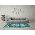 thumbnail image 3 of Ahgly Company Indoor Rectangle Persian Light Blue Traditional Area Rugs, 6' x 9', 3 of 4