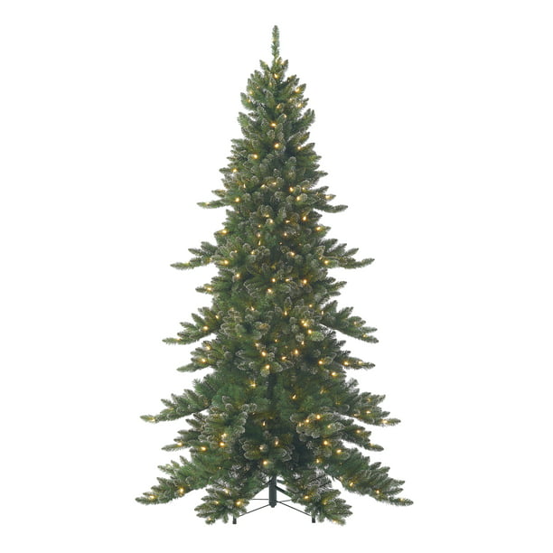Holiday Time Pre-Lit Grandview Glittering Artificial Christmas Tree ...