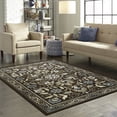 thumbnail image 3 of Maples Rugs Florence Traditional Swirl Brown Non Slip Indoor Area Rug, 5' x 7', 3 of 6