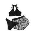 thumbnail image 2 of Cethrio Womens Bikini Swimsuits, Summer 3 Piece Clearance Quick Dry Bathing Suits Black Size S, 2 of 6