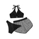thumbnail image 1 of Bikini sólido con correa para mujer, Bikini con escote en V profundo, conjunto de traje de baño dividido cómodo, traje de baño de tres piezas OAVQHLG3B Store lin121212, 1 of 4