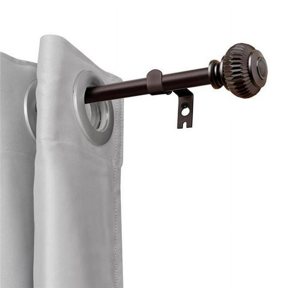 0.75 in. Curtain Rod for 28 to 48 in. Windows, Oil Rubbed Bronze