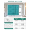 thumbnail image 6 of Teal Morocco Tie Up Curtains for Windows 63 Inch Length Balloon Curtains Kitchen Adjustable Balloon Window Shade Geometric Leaf Diamond Lattice Abstract Tie Up Valance Bathroom Curtain Window 46"x63", 6 of 6