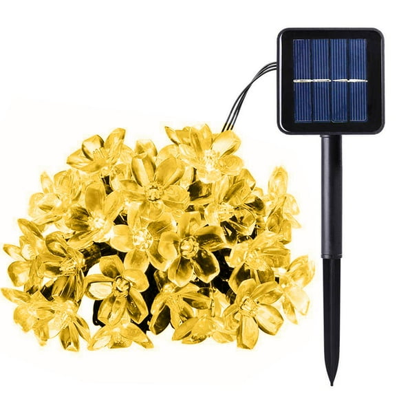 Guirlande Solaire Fleurs de Cerisier Lampe Féerique Décoration de Fête de Noël