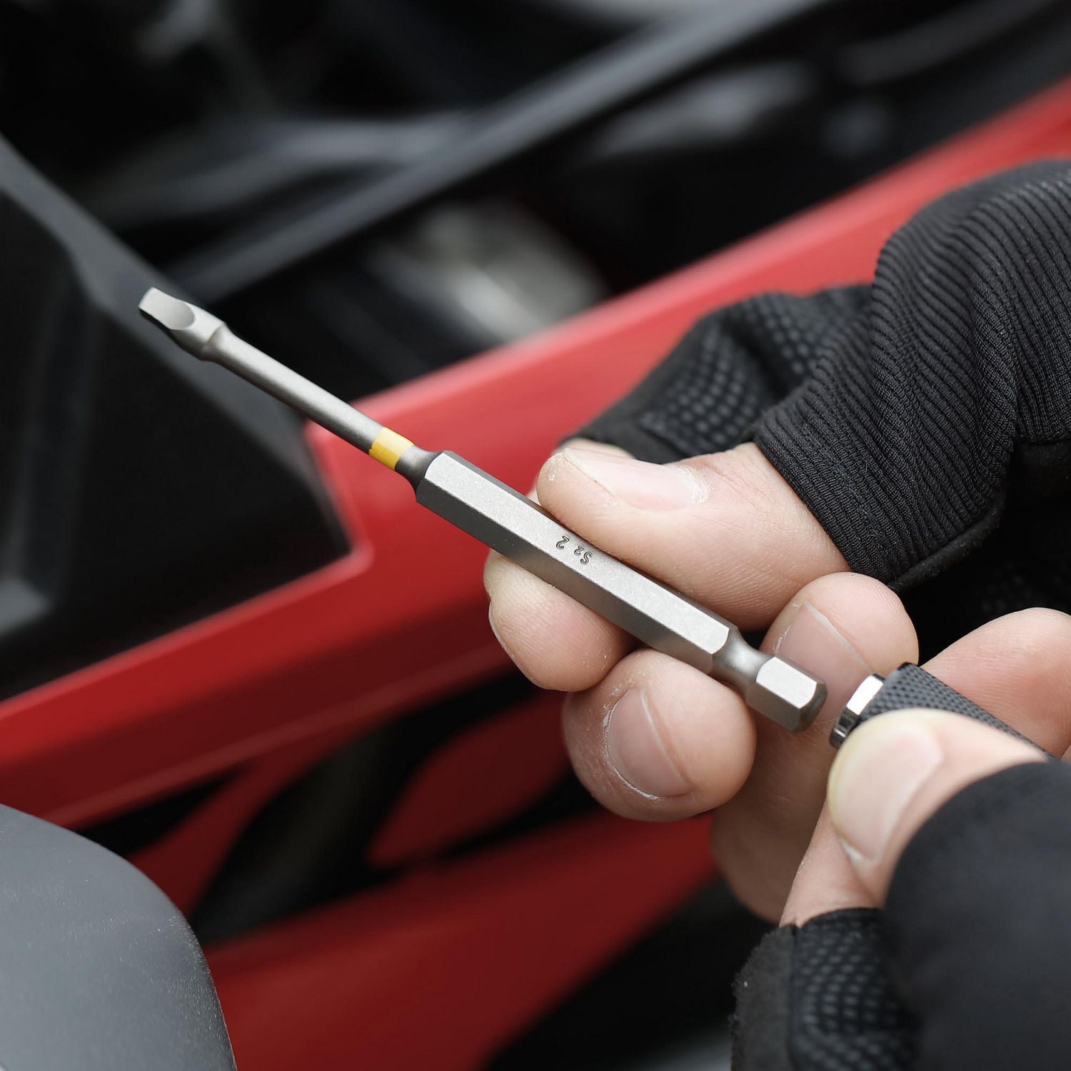 WorkPro 5-Pièce Jeu d’embouts carrés Acier S2