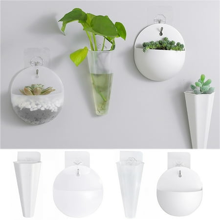 Happy date 2Packs Wall Planter Wall Vase Pocket Planters Flowers Holder for Plants or Flower Indoor or Outdoor Home Decor