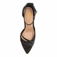 thumbnail image 4 of FSJ Women Fashion Strappy Pointed Closed Toe Ankle Buckle Strap D'Orsay Stiletto High Heels Sandals Pumps Party Wedding Shoes Size 8 Black, 4 of 5