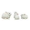 thumbnail image 2 of Adornos de Pascua, regalos de Pascua, 3 piezas de conejito de Pascua, simulación de exterior, decoración de conejito, micro paisajes de jardín, decoración de conejito., 2 of 8