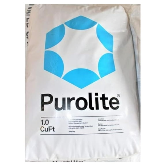 Purolite C-100E Water Softener Resin - 1 CuFt Cationic Exchange Media | High Capacity, Efficient Regeneration, Low Extractables | Whole House Water Treatment