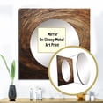 thumbnail image 3 of Designart "Calm Current Spiral in Brown I" abstract spirals Square Mirror For Wall Decor - Large Brown Square Mirror Printed Wall Decor - Modern Square Living Room Mirror, 3 of 5