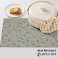 thumbnail image 5 of Placemat, Pioneer Flower Floral Print Pattern Place Mats Table Mat Set Of 2, PVC Washable Placemats for Party Kitchen Dining Decoration, 18x12 Inch, Fade Resistant, 5 of 6