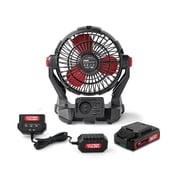 Hyper Tough 7.5 in. Cordless Fan with Hybrid Power,with 2.0Ah Lithium-Ion Battery Pack Powered,C1005