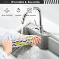 thumbnail image 7 of 2 PCS Faucet Splash Catcher, 30"x5" Yellow Daisy on Navy Striped Microfiber Cloth Kitchen Faucet Absorbent Mat Sink Splash Guard Faucet Mat for Kitchen Sink Water Absorbent Mat for Kitchen, 7 of 7