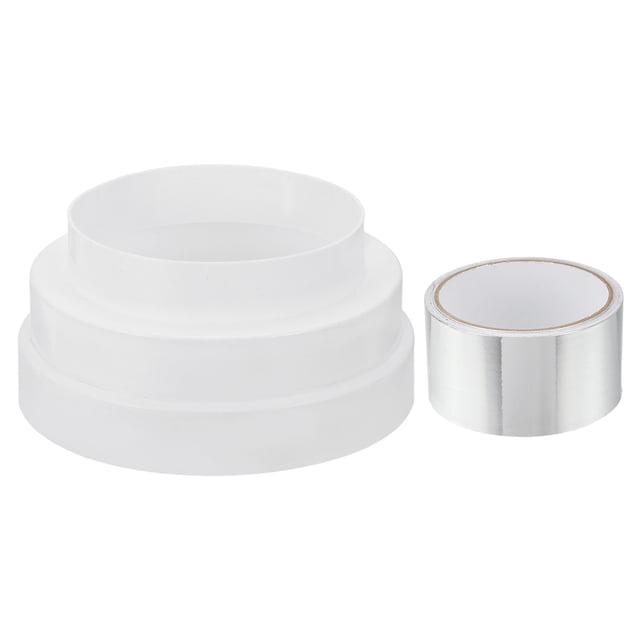 Uxcell 5" to 6" Duct Reducer Increaser Adapter, Plastic Ducting Connector White