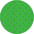 thumbnail image 1 of Ahgly Company Machine Washable Indoor Round Transitional Lime Green Area Rugs, 3' Round, 1 of 7