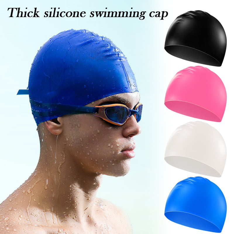 Adult Flexible Durable Silicone Elasticity Swim Cap Swimming Hat For Women MenLD 