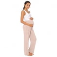 thumbnail image 6 of Amzcrzy Maternity Pants High Waist Over Belly Wide Leg Trousers Pants for Women with Pockets High Elastic Breathable Straight Leg Summer Pants for Pregnancy Pink S, 6 of 7