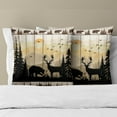 thumbnail image 3 of Rustic Bear Throw Pillows Cover 2 Pcs Western Cabin Wildlife Moose Deer Decorative Pillowcase Cushion Cover for Outdoor Patio Lodge Bedroom Couch Sofa Decor 20x20 Inch, 3 of 4