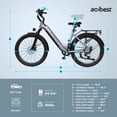 thumbnail image 5 of Actbest 26" Electric Bike for Woman, Peak 1200W, 500Wh Removable Battery, 3 Riding Modes, 48V 10.4Ah, Front Suspension, 7-Speed, Cruise Ebike for Adults, Electric Bicycles, 5 of 5