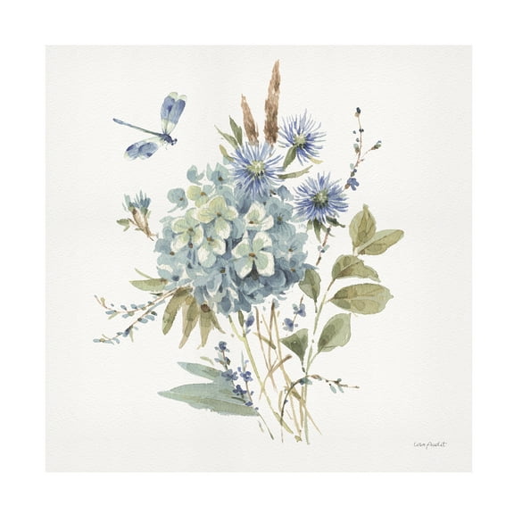 Lisa Audit 'Bohemian Blue 04 on white' Canvas Art