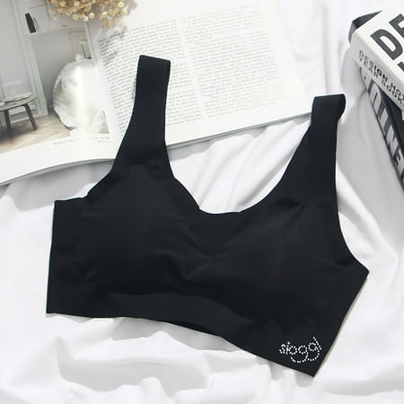 

TWIFER Lingerie For Women Cool Bra Ice Silk Trackless Vest Without Steel Rim Sports Bra Sleep Yoga Bra