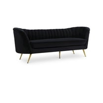 Meridian Furniture Margo Black Velvet Sofa