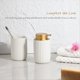 thumbnail image 4 of Dispensador de Jabón de Espuma de Cerámica Mate Moteada, Bomba Rellenable de 350 Ml con Tapa Dorada, Elegante Dispensador de Espuma, 4 of 5