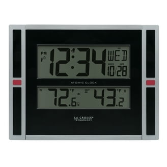 Lacrosse Ws-8115u-S 8.95 X 7.09 Chrome/Black Atomic Digital Wall