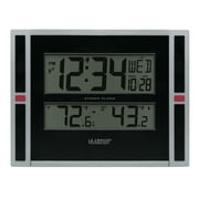 La Crosse Technology 11" Modern Atomic Digital Wall/Table Clock with Temperature, 513-149