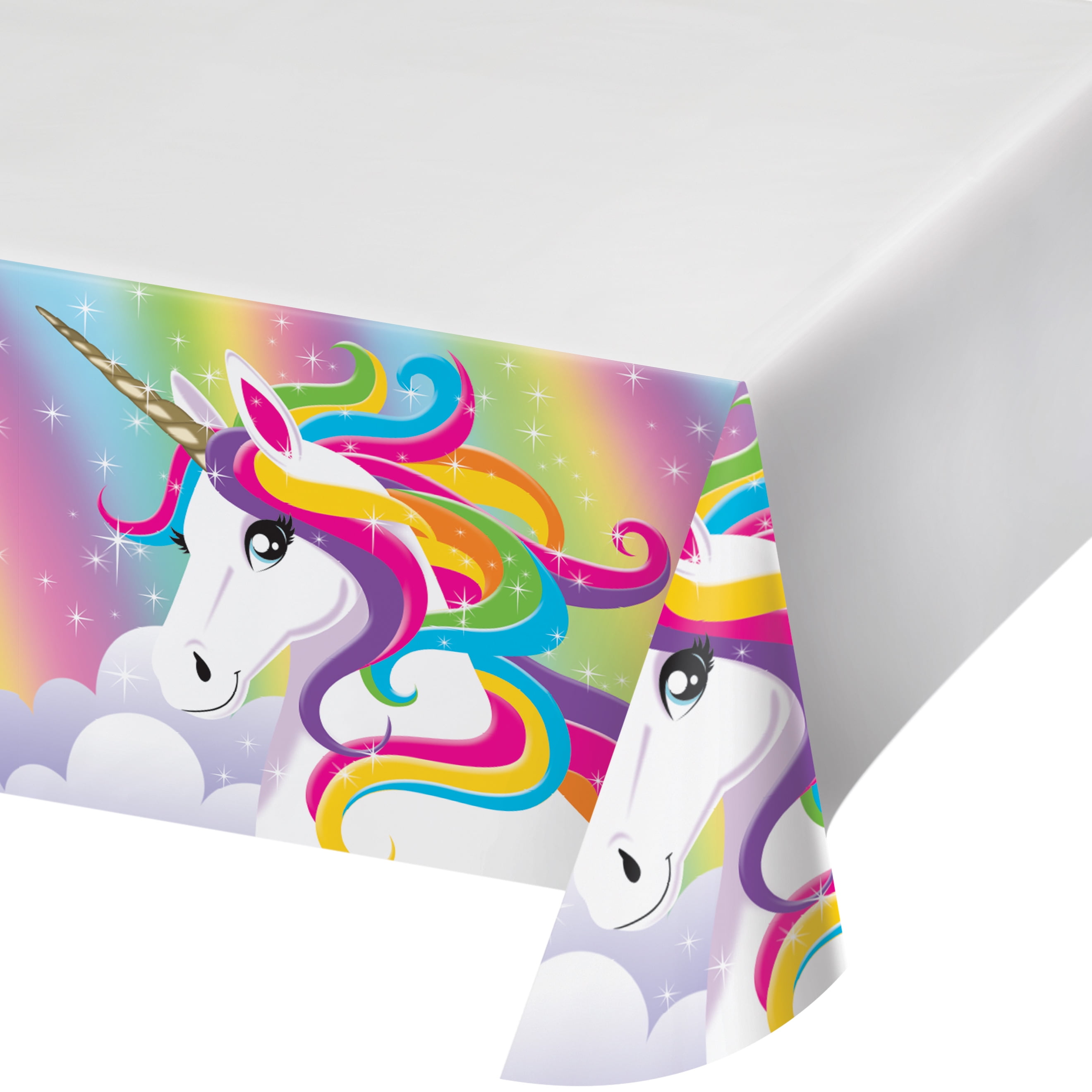Unicorn Fantasy Plastic Banquet Tablecloth 54" x 102" Birthday Party Tableware 