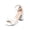 White, variant on HTHLVMD Wedding Heeled Sandals, Retro High Heels, Women's Bowknot Block Heels Elegant Open Toe Ankle Strap Buckle Heeled Sandals Comfort Evening Party Prom Dress Shoes, White 6