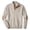 Beige #2, variant on Mens Sweatshirts Heavyweight Corduroy Casual Stand Collar Sweatshirt Mock Neck 1/4 Button Pullover Sweaters Wine M