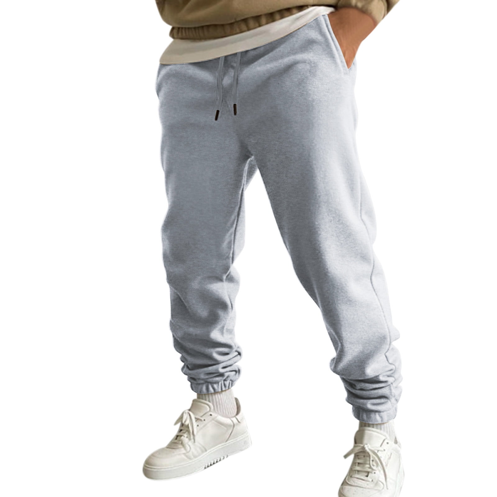 Grey Mens Sweatpants Mens Autumn And Winter High Street