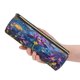 thumbnail image 5 of Disketp Cosmic Purple Irises Estuche Organizador de Lápices de Cuero, Estuche de Oficina con Cremallera para Bolígrafo y Lápiz, 5 of 6