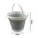 thumbnail image 5 of Cubo plegable Cubo de silicona Plegable - Cubo de limpieza Cubo de silicona para limpiar Camping Pesca Cocina - Cubo doméstico Adepaton 221184-5, 5 of 9