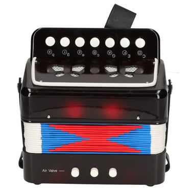 Accordion Kids,Kids 10 Keys Accordion, Accordion Musical Instrument Gift For Beginners,Educational Toy Rhythmic Musical Instrument Lighting Education, Birthday Gift black