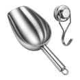 thumbnail image 1 of Cuchara multiusos para hielo, de metal, portátil, ligera, de acero inoxidable, para cocina, fiestas, bares, y palomitas de maíz., 1 of 7