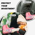 thumbnail image 3 of Funny Cute Chameleon Green Car Back Seat Protector Cover 2 Pack Kick Mats Back Seat Protector for Kids + Pocket Storage Organizer Universal Fit Car Seat Back Protectors, 3 of 5