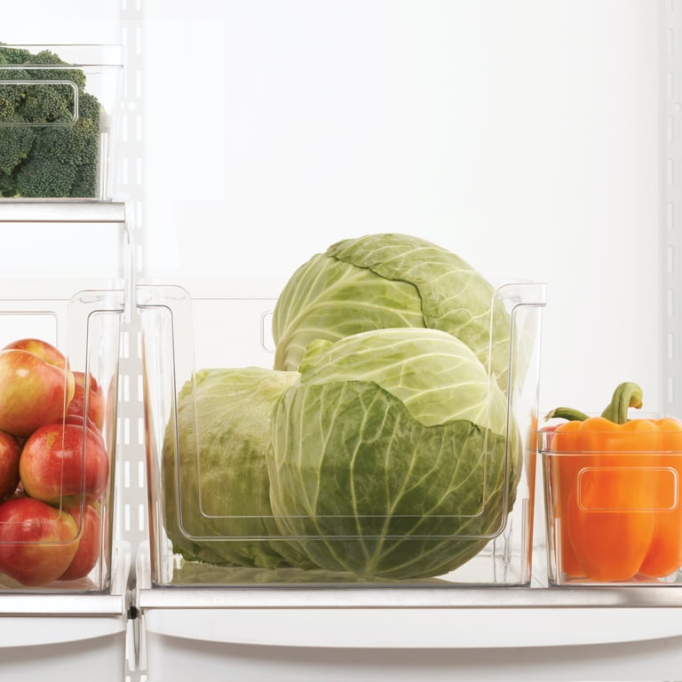 Mainstays Extra Large Deep Open-Front Pantry Organizer Bin, Clear