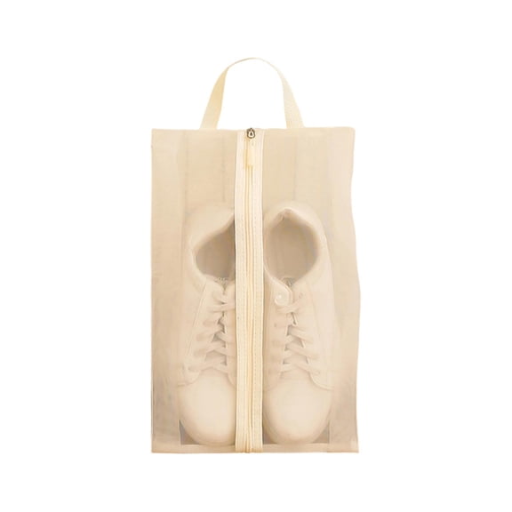 Shoe Bags for Travel, Sneaker Bags, Waterproof Travel Shoe Bags with Zipper for Packing, Golf Shoe Dust Bags for Man and Women, Medium, Beige