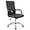 Black, variant on BrezeyRibbed Office Desk Chair Mid-Back PU Leather Executive Conference Task Chair Adjustable Swivel Chair with Arms-Black