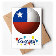 thumbnail image 1 of Chile National Flag Soccer Football Wedding Cards Congratulations Greeting Envelopes, 1 of 3