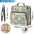 thumbnail image 2 of FORMRS Zipper Binder with Shoulder Strap 1.5-inch Ring 500 Sheet Capacity File Bag, Daisy Mosaic, 2 of 5