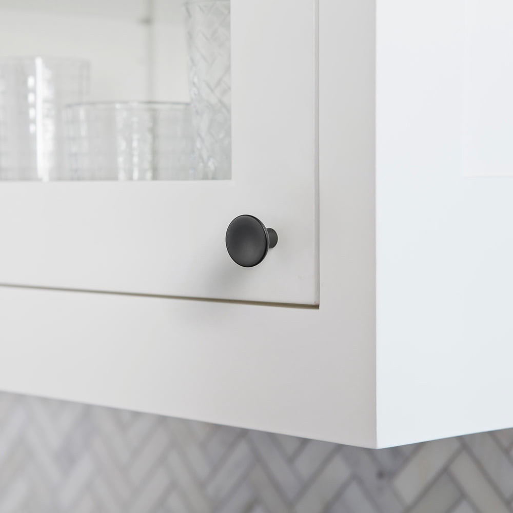 Goo-Ki 12 Pack Matte Black Cabinet Drawer Knobs, Zinc Alloy Cabinet Handles Hardware for Dresser,Wardrobe,Cupboard (2057)