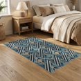 thumbnail image 2 of ODIKA 5'x7' Washable Area Rug Easy Care, Non-Shedding, Pet Friendly, Starfish Coral Seashell Nautical Motifs Striped Marine Mosaic Playful Expressive for Small Living Room, Bedroom, 2 of 7