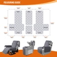 thumbnail image 3 of KINCAM Waterproof Loveseat Recliner Cover with Console, 3-Piece Non-Slip Washable Furniture Protector for Split Sofa, Dark Gray, 3 of 8