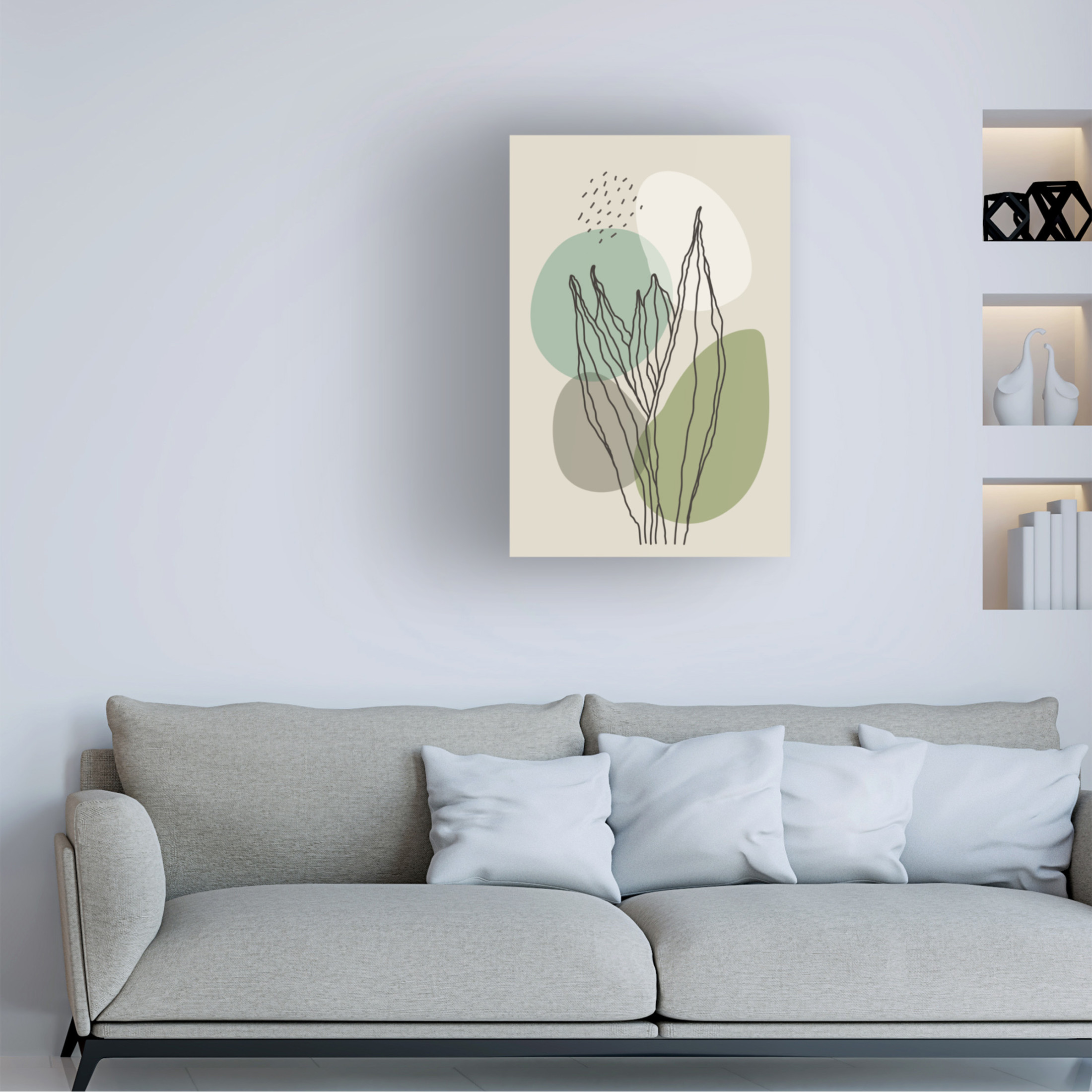 Trademark Fine Art jay stanley  Color Abstract Plants 2 Canvas Wall Art