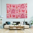 thumbnail image 7 of Coolnut Valentine's Day Gnome Tapestry Washable Polyester Art Wall Hanging Blanket for Living Room Bedroom Dorm Party, 60 x 40 Inch Home Decor Gifts, 7 of 7